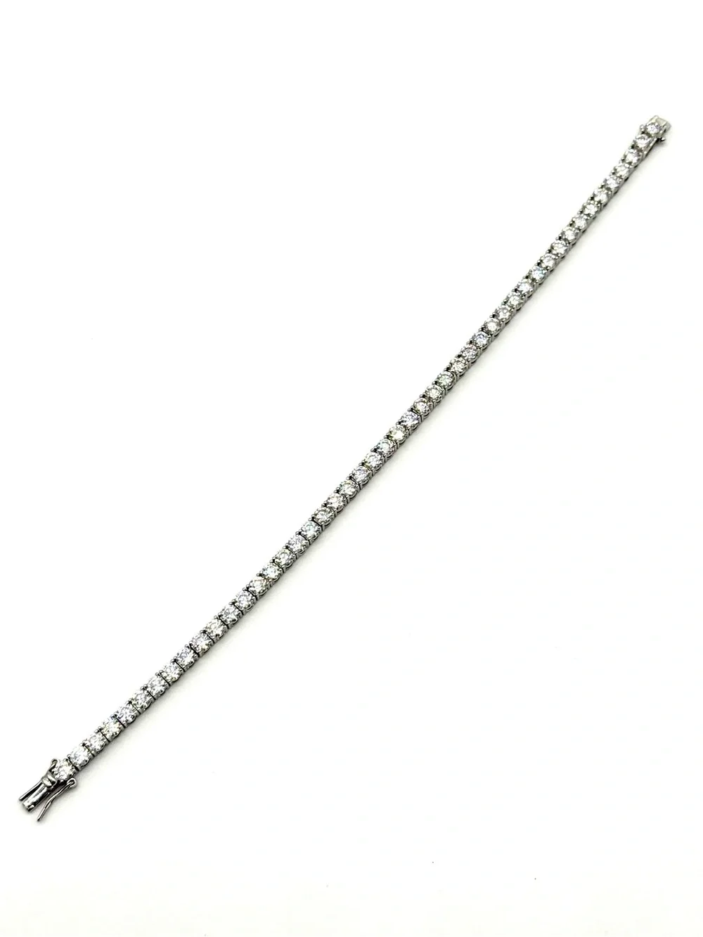 925 Silver, 13.5CTW Moissanite Tennis Bracelet - 7.5